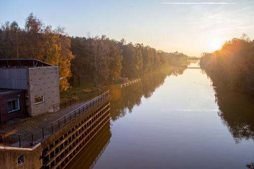 Uitzicht vanuit Bosbrasserie In de Sluis 